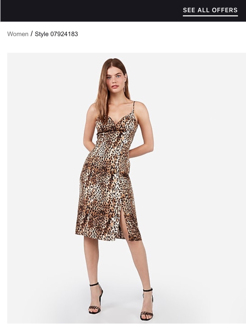 Leopard Print Slip Dress